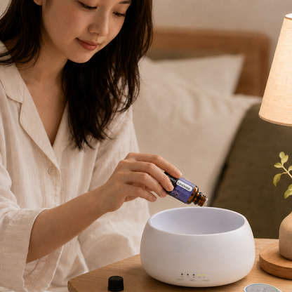 アロマオイルを使う寝室のイメージ
